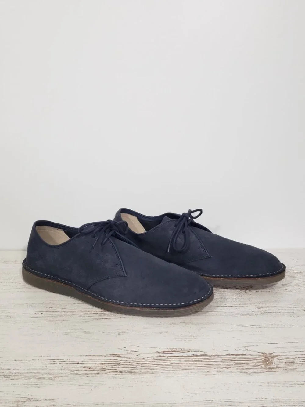 Clarks Blue Suede Shoes Oxford Lace Up Men's Size 11.5